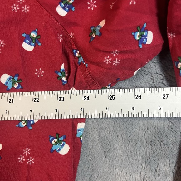 Karen Scott Festive Women's 2XL Red Snowman Print Button-Up Shirt Winter Holiday - Picture 8 of 10